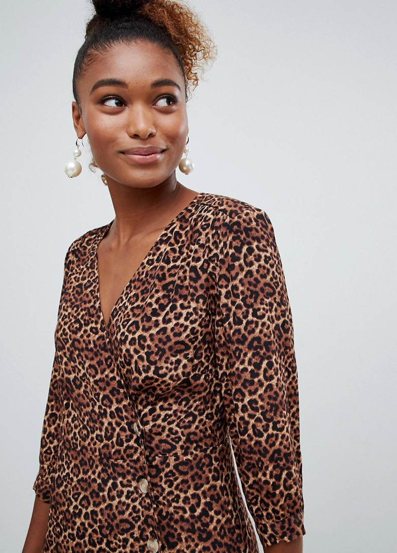 Коричнева кежуал сукня Monki однотонна