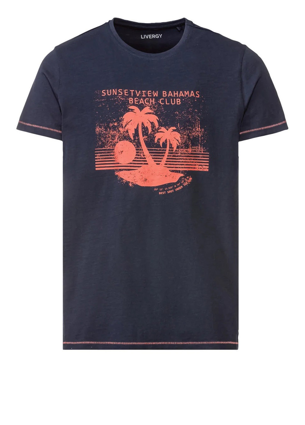 Темно-синяя футболка Livergy