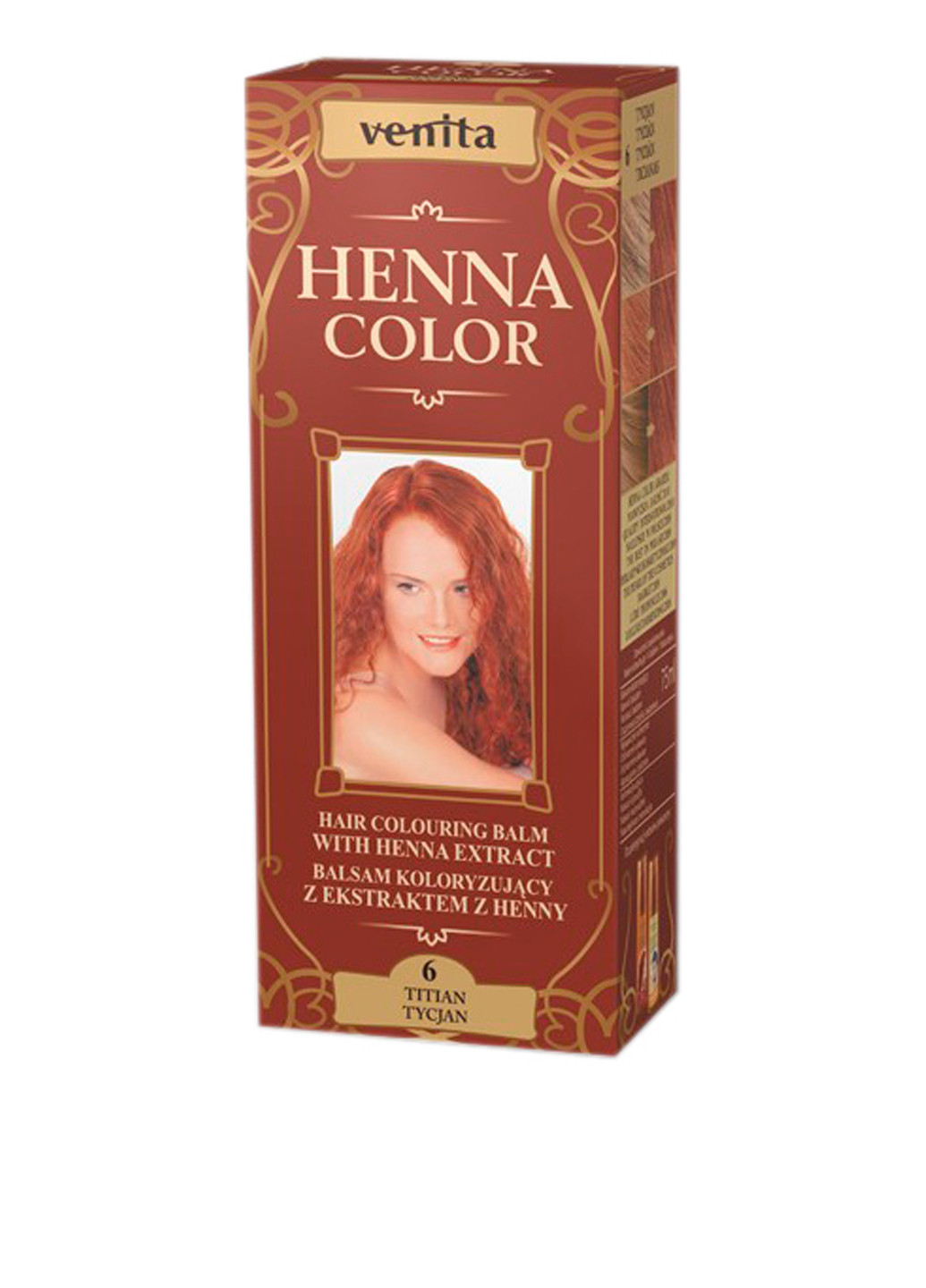 Барвний бальзам для волосся Henna Color №6 Тіціан, 50 мл Venita (182427371)