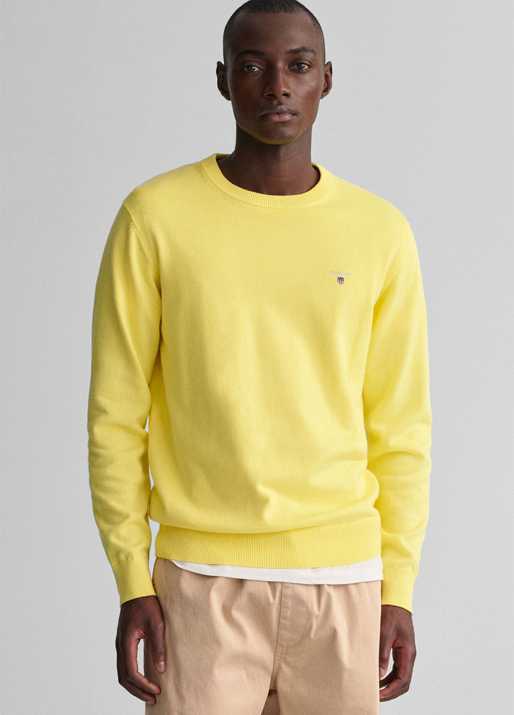 Желтый демисезонный свитер джемпер Gant