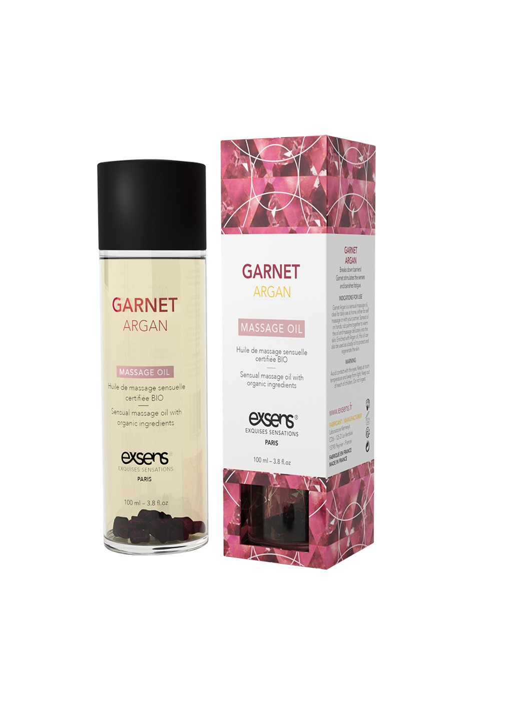 Масажне масло Garnet Argan (чуттєве з гранатом) 100мл Exsens (252383240)