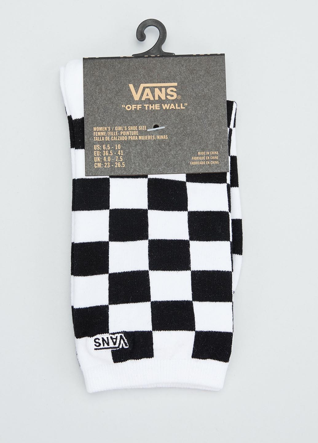 Чёрно-белых носки Vans клетка (330382956)