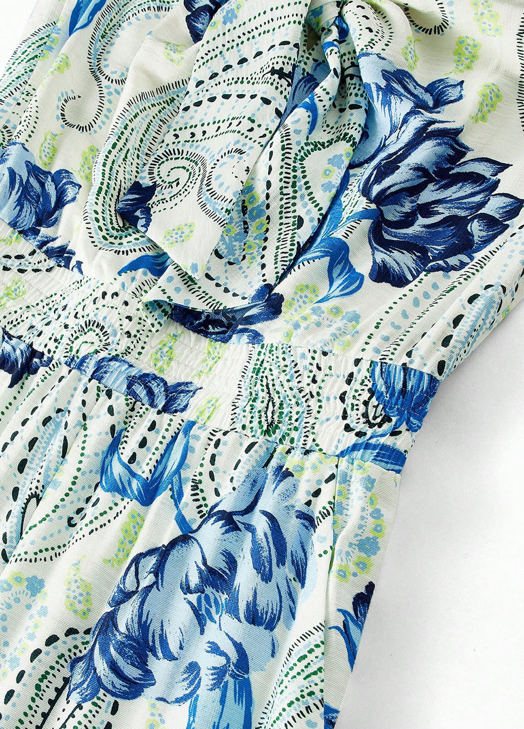 Комбинезон SHEIN комбинезон-брюки цветочный белый кэжуал вискоза