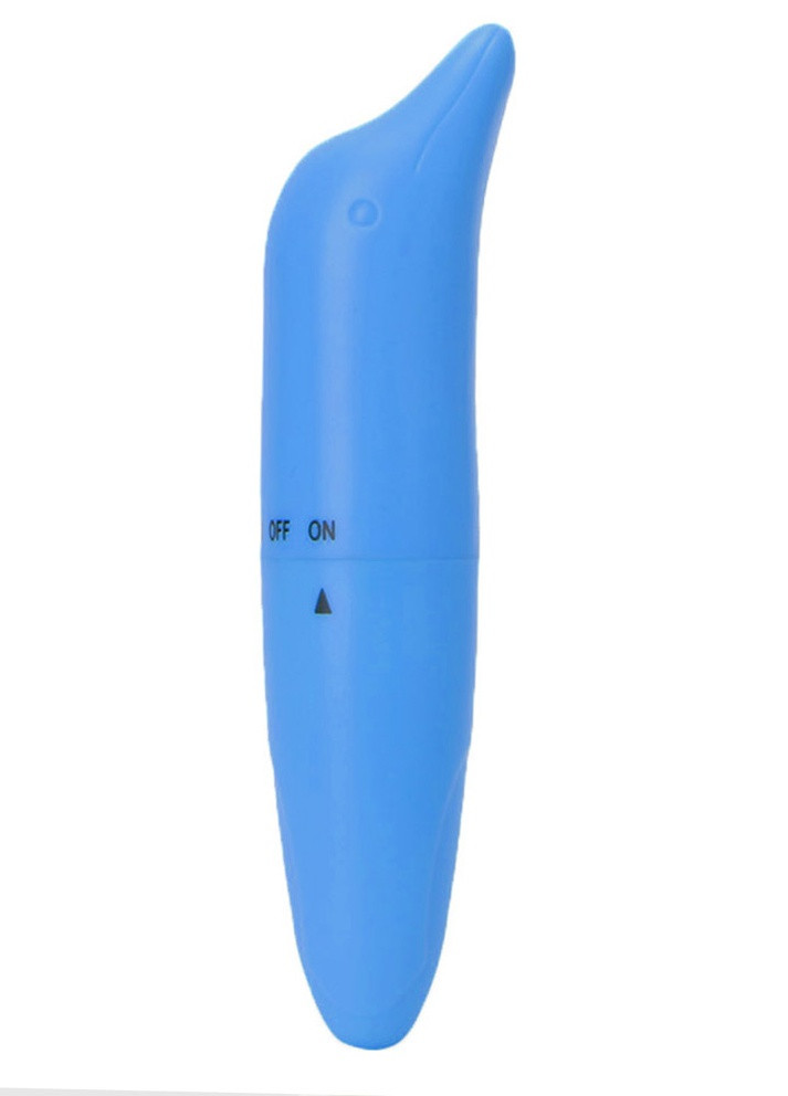 Мини-вибратор (Дельфин) Langsha синий пластик
