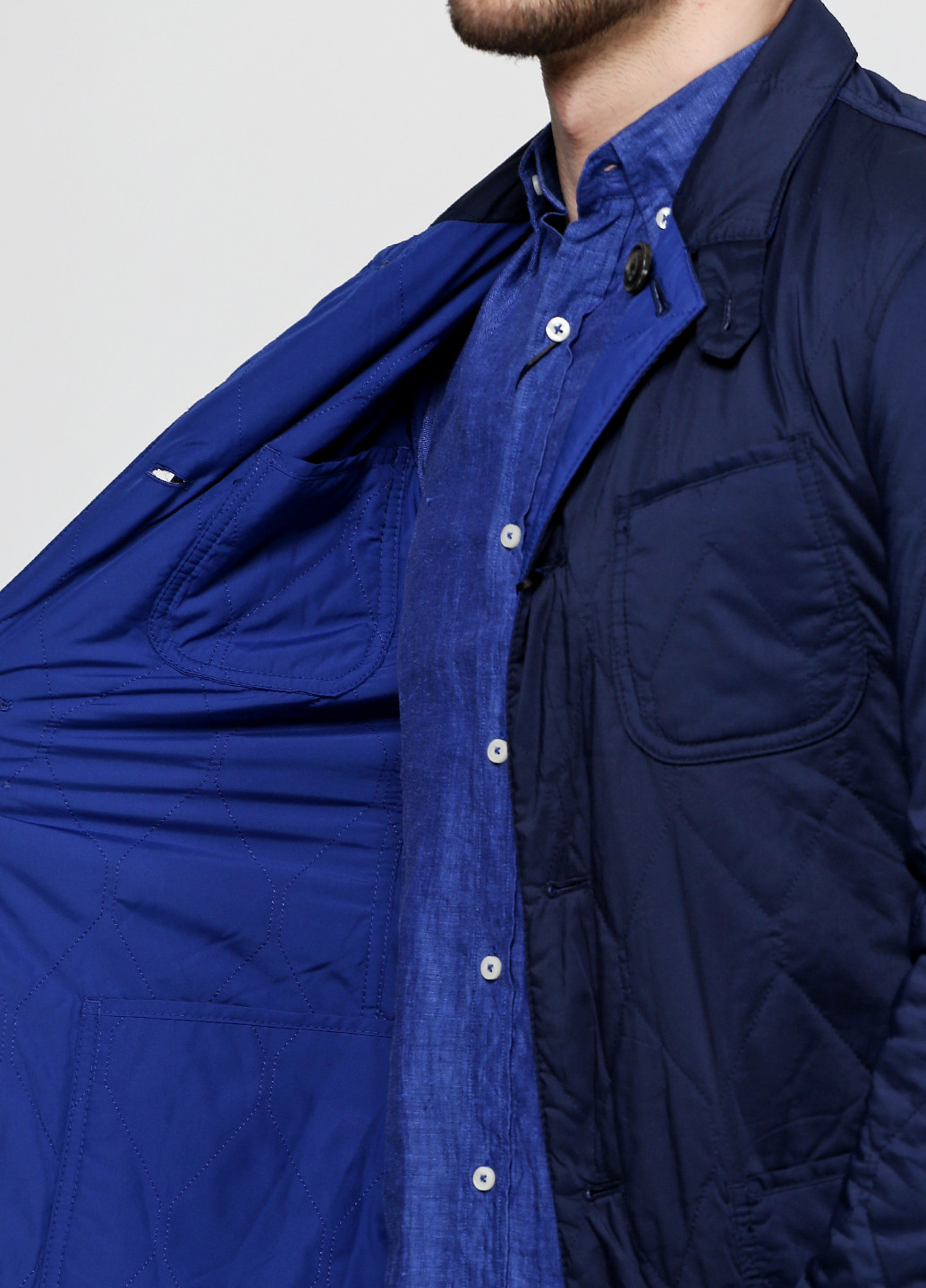 Синяя демисезонная куртка Massimo Dutti
