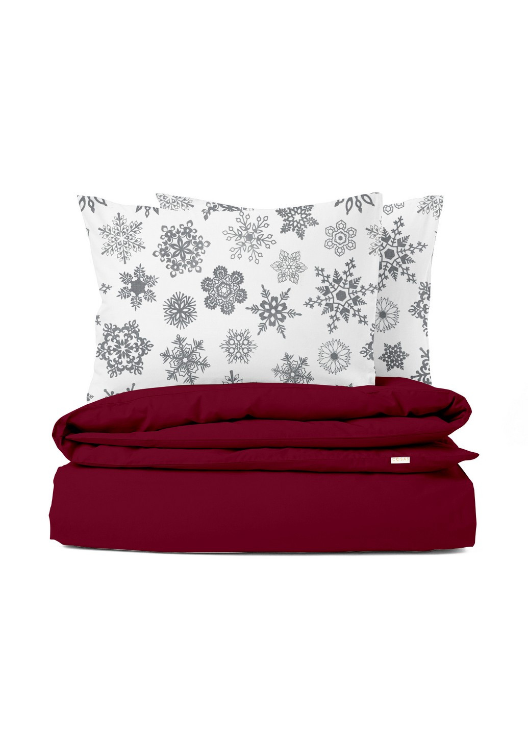 Евро комплект RANFORS BORDO SNOWFLAKES GREY (пододеяльник 200х220 см, простынь 220х240 см, наволочка 2 шт 50х70 см) Cosas (251413661)