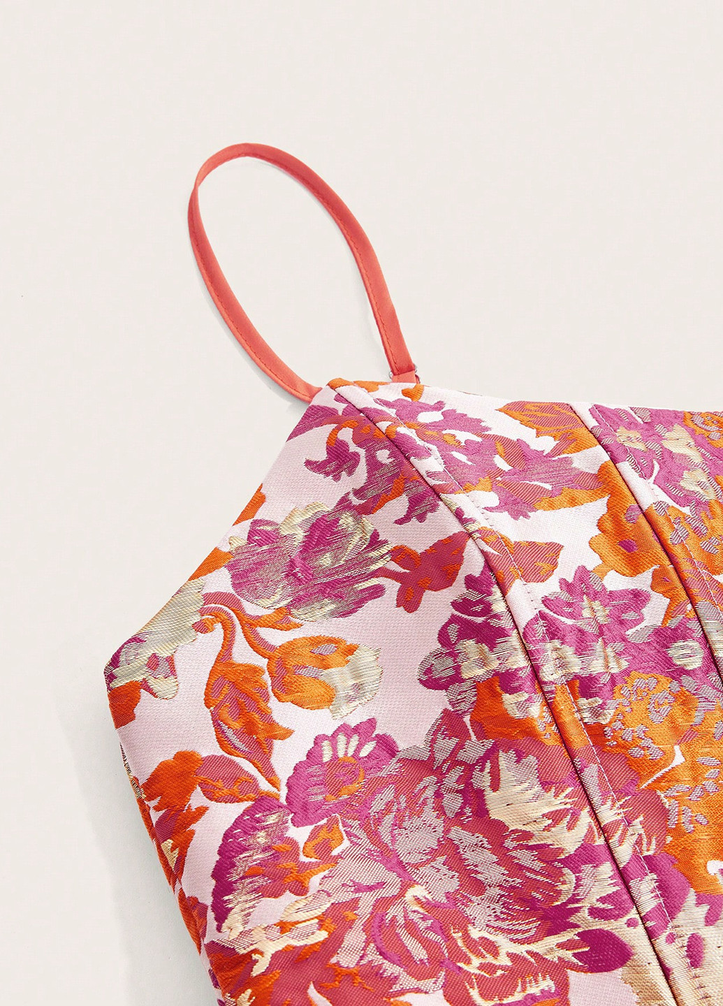 Комбінована коктейльна сукня силуетна SHEIN з квітковим принтом