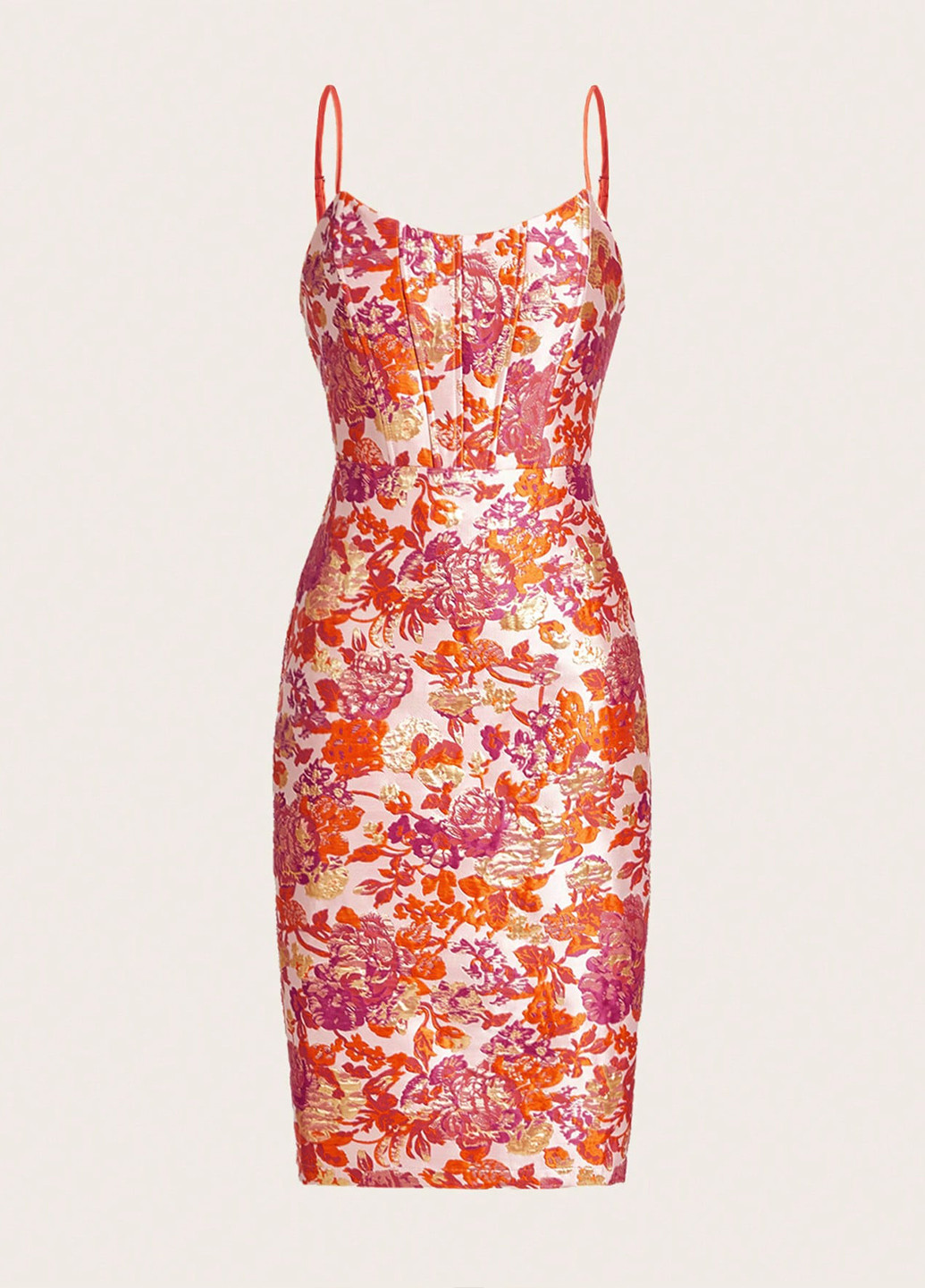 Комбінована коктейльна сукня силуетна SHEIN з квітковим принтом