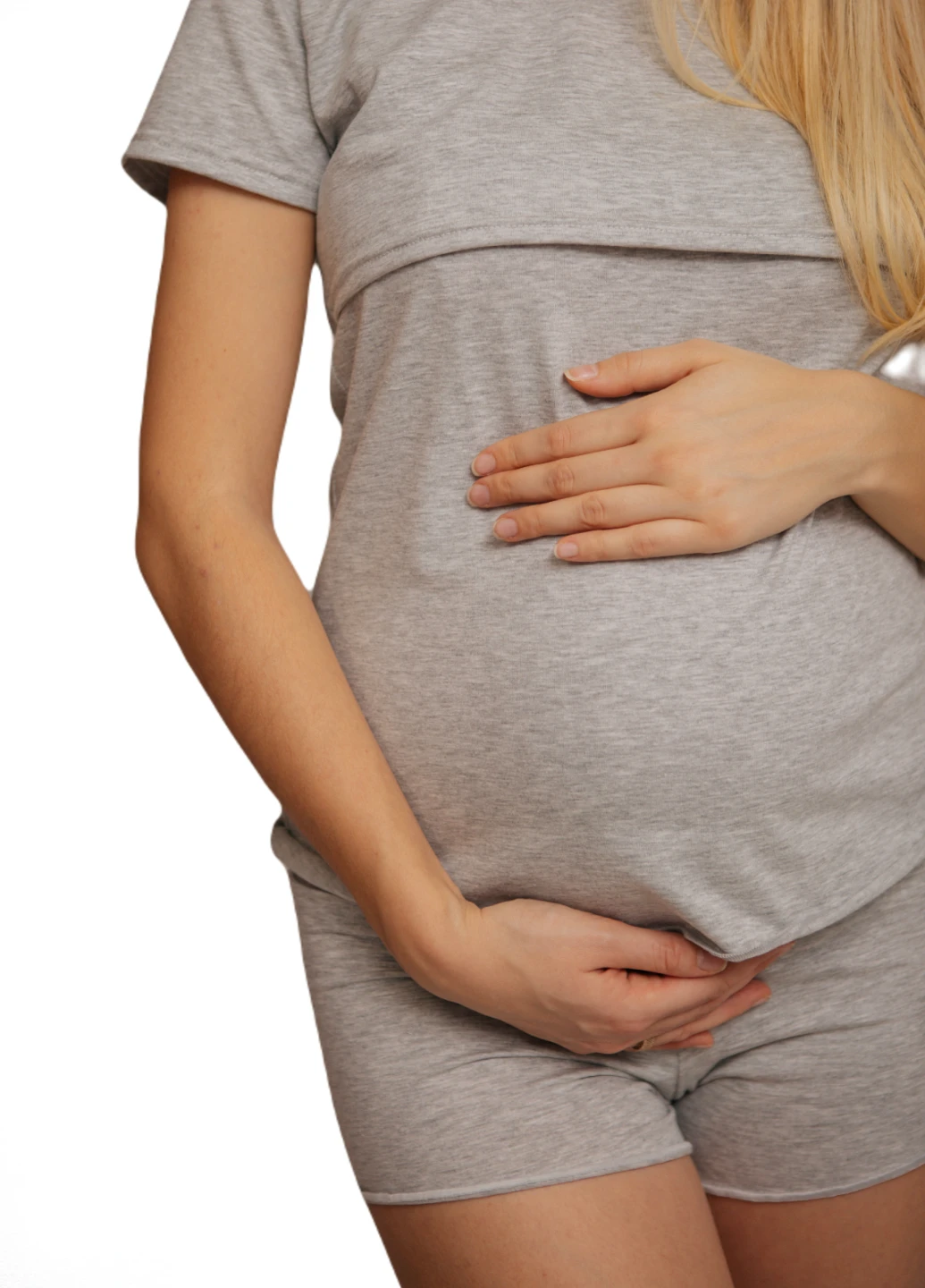 8829(55)03 Піжамна футболка для вагітних і годуючих з секретом для годування Рита Сіра HN Рита - (223492271)