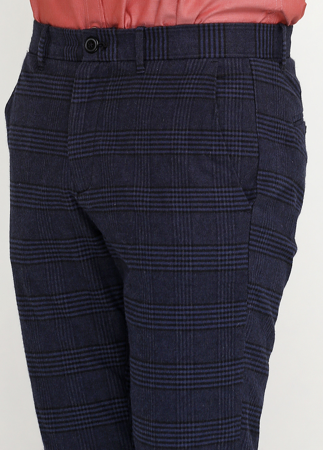 Темно-синие кэжуал демисезонные зауженные брюки Banana Republic