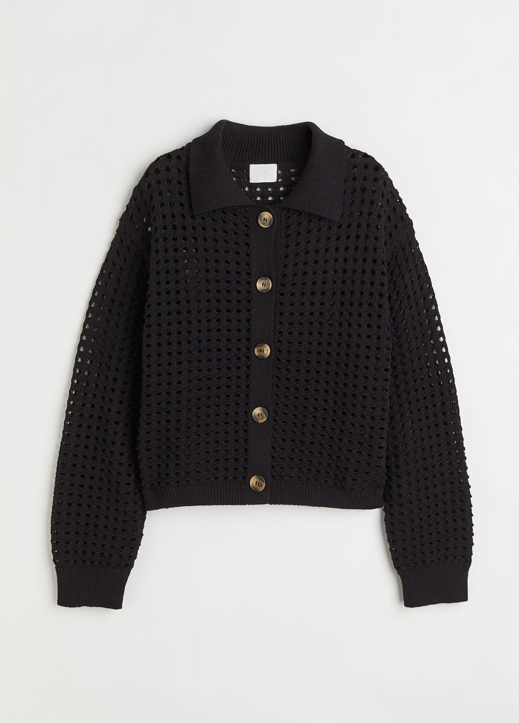 Черный демисезонный кардиган H&M