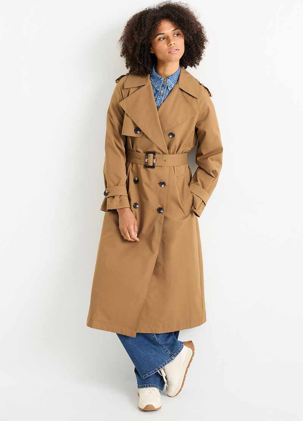 Плащ C&A тренчкот на гудзиках демісезон (367803999)