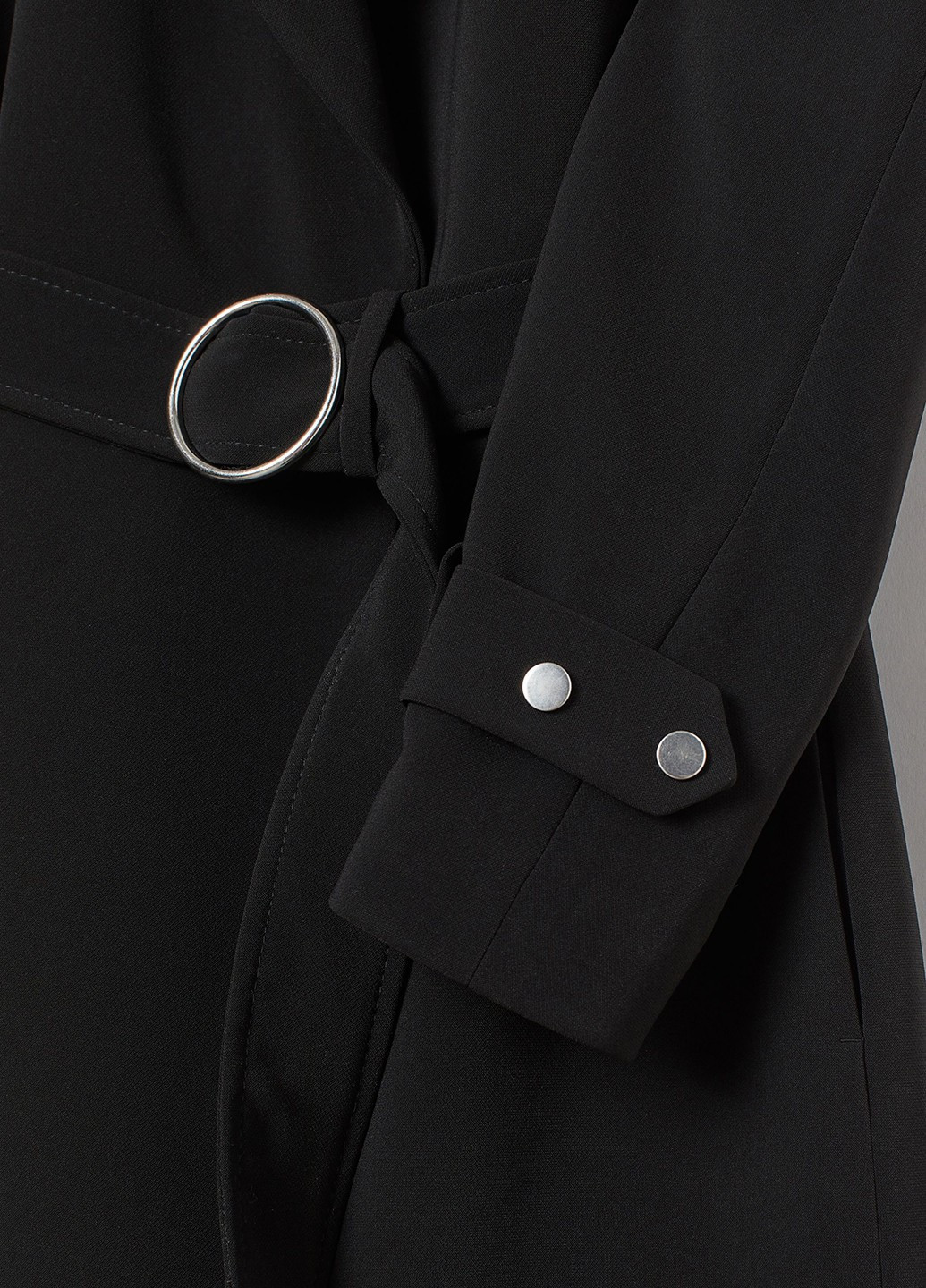 Черное демисезонное Пальто однобортное H&M