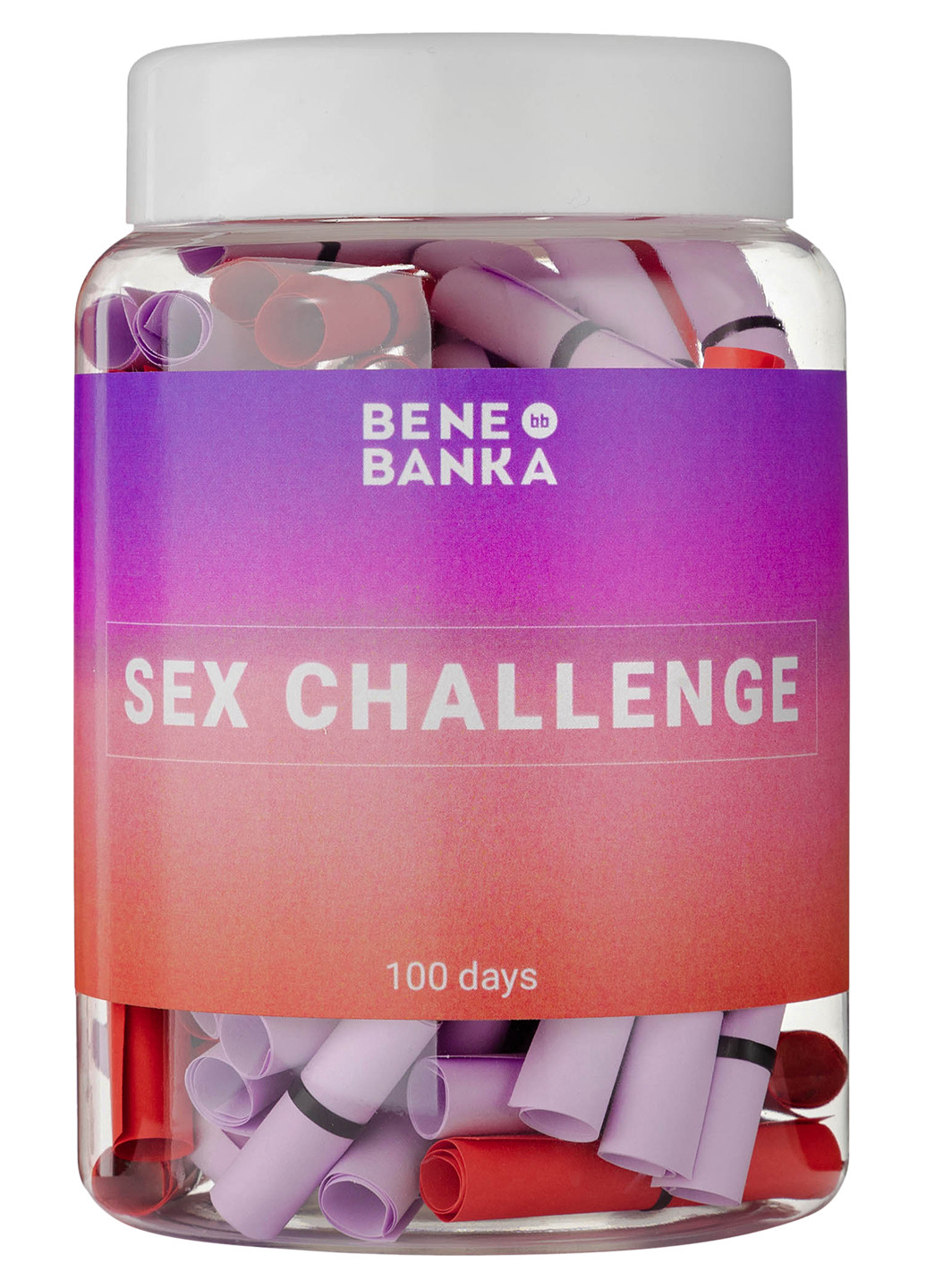 An English-language intimacy game box beckoning them to play