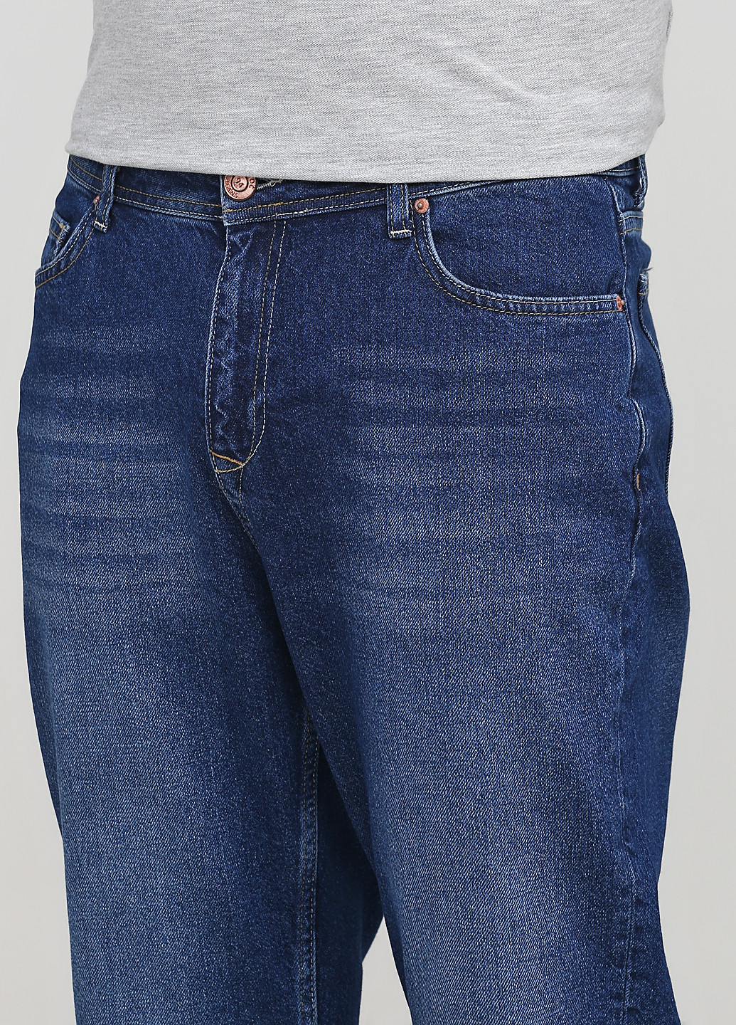 Темно-синие демисезонные прямые джинсы Madoc Jeans