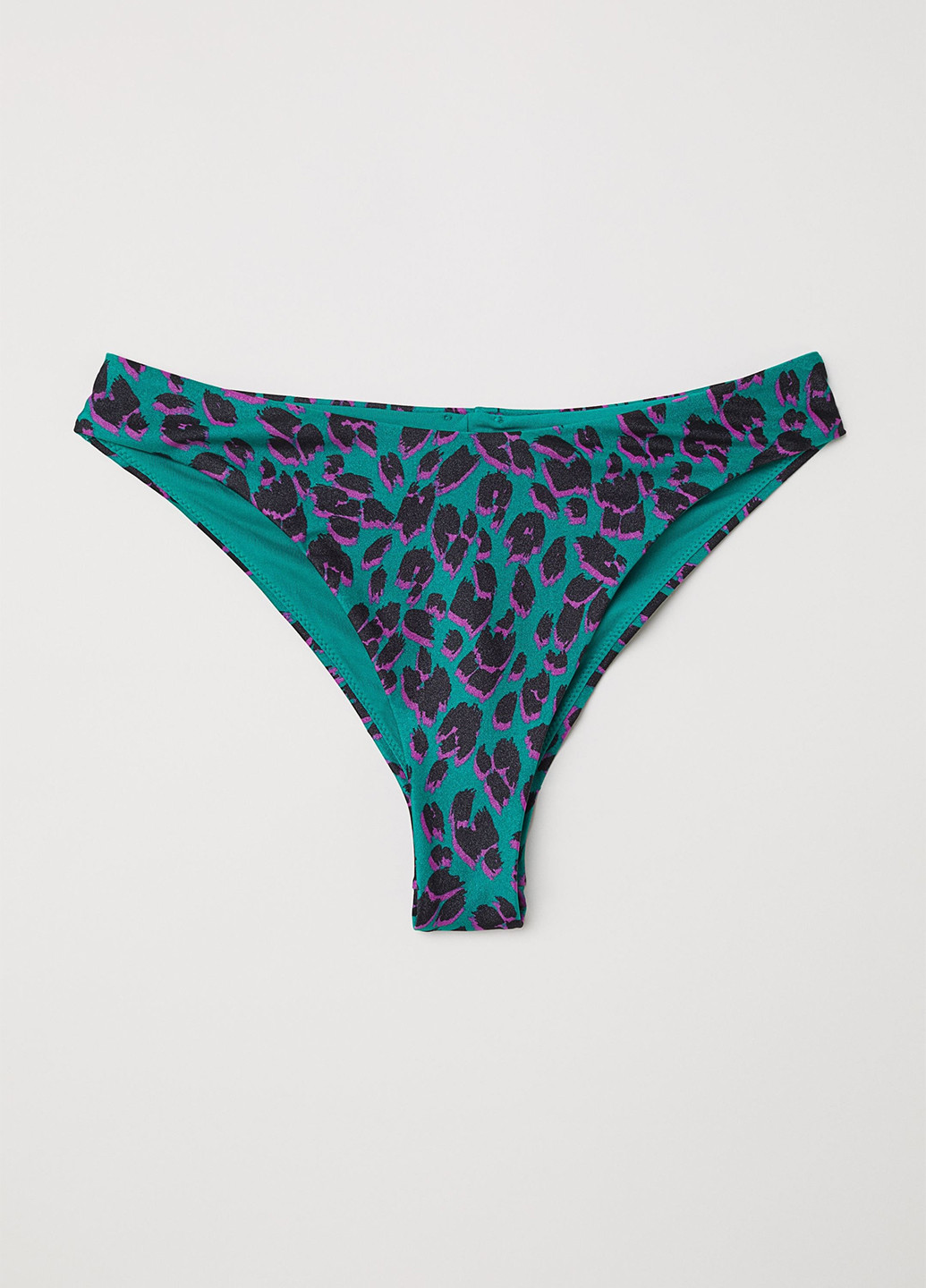 Зеленые купальные трусики-плавки леопардовый H&M