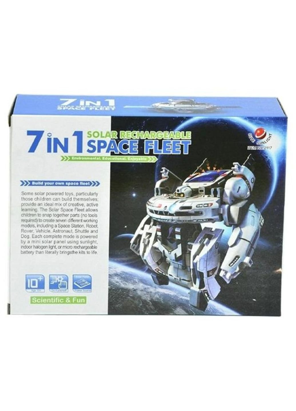 Конструктор Робот-конструктор Космический флот 7 в 1 на солнечной батаре (2117UT) Same Toy (249597974)