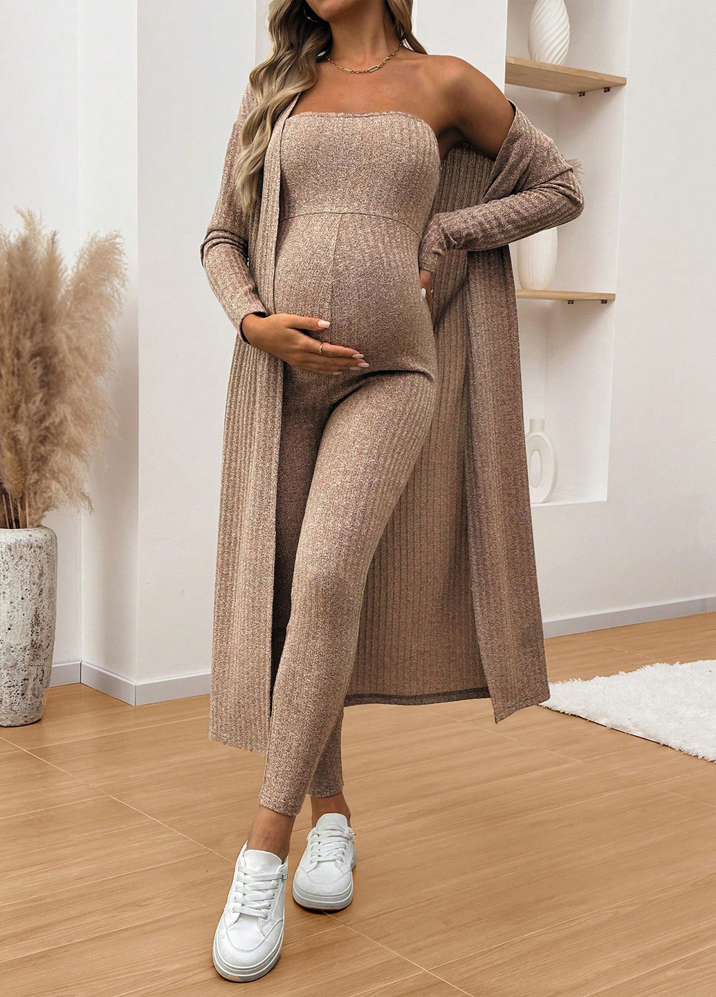 Костюм для вагітних (кардиган, комбінезон) SHEIN (342719647)