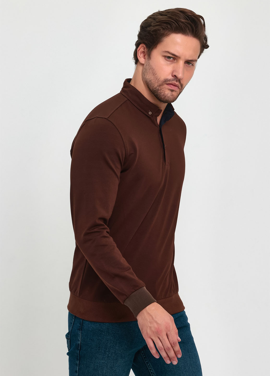 Коричневый демисезонный свитер джемпер Trend Collection