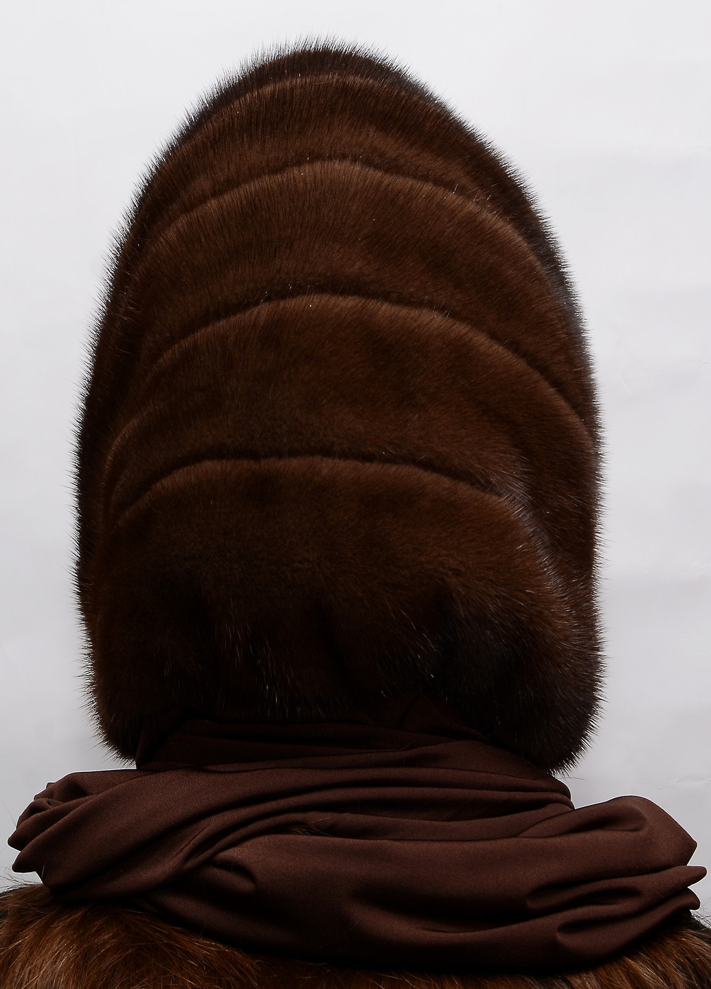 Жіночий норкову капор на голову Меховой Стиль ракушка (220746561)