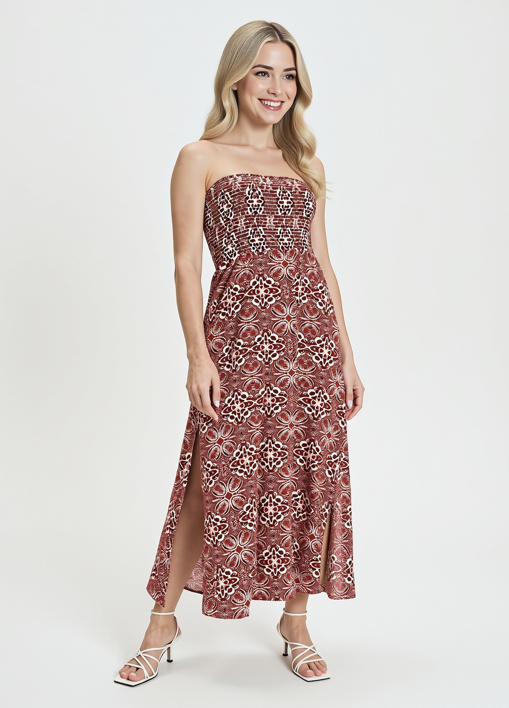 Темно-рожева кежуал сукня а-силует Reserved з абстрактним візерунком