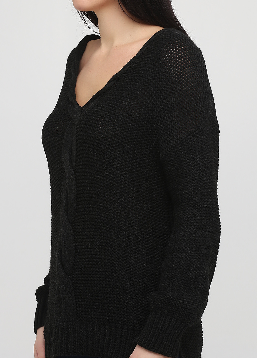 Черный демисезонный пуловер пуловер Francesca's