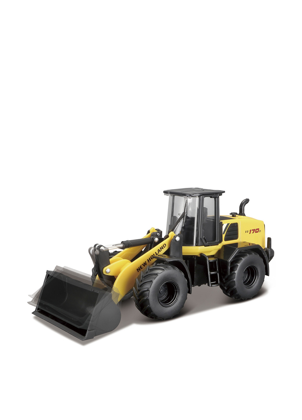 Автомодель Construction Екскаватор NEW HOLLAND W170D, 9х21,5х11,5 см Bburago (126584508)