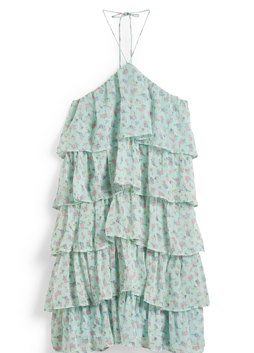 Мятное кэжуал платье C&A с цветочным принтом