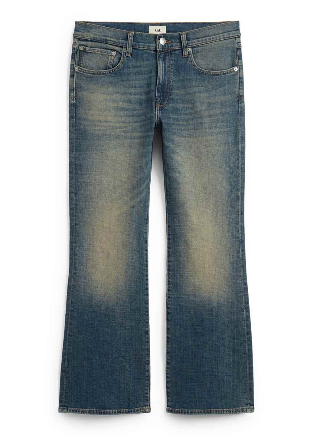 Синие демисезонные клеш джинсы C&A