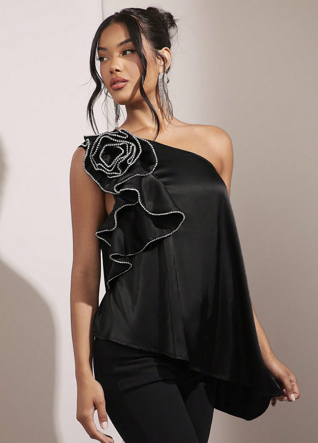 Чёрная блуза SHEIN