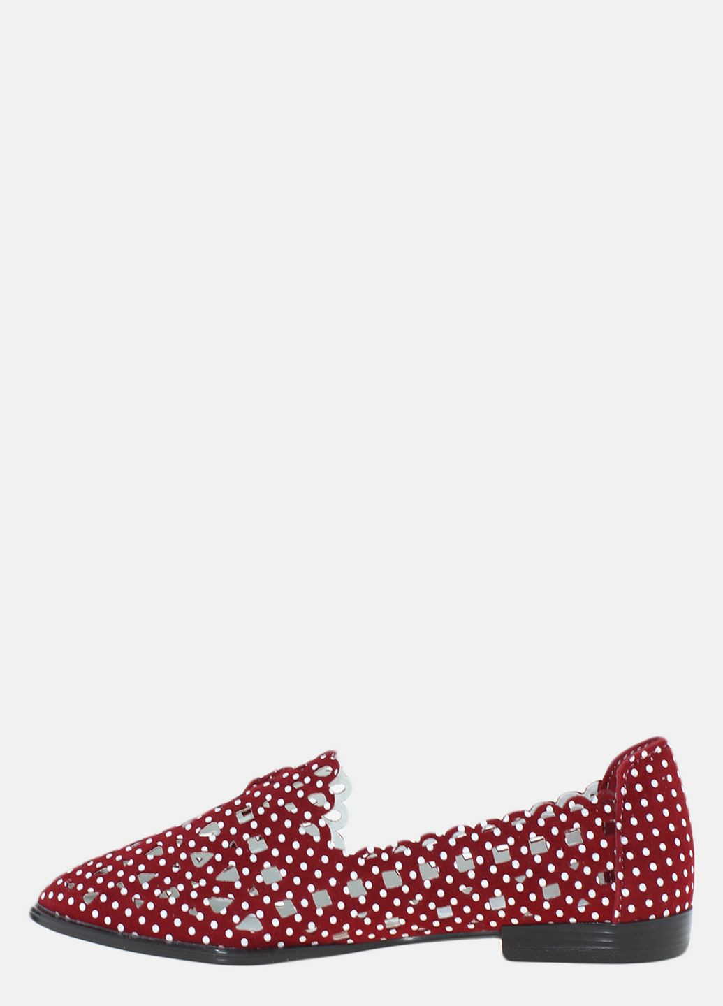 Женские балетки rv170 красный Violetti | красные горошки натуральный нубук (317419763)