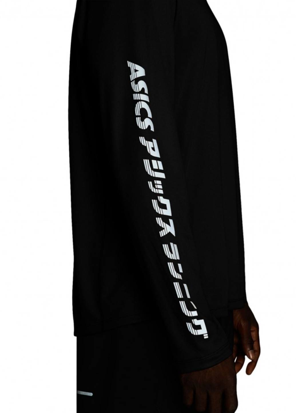 Лонгслів Asics логотип чорний спортивні трикотаж, поліестер
