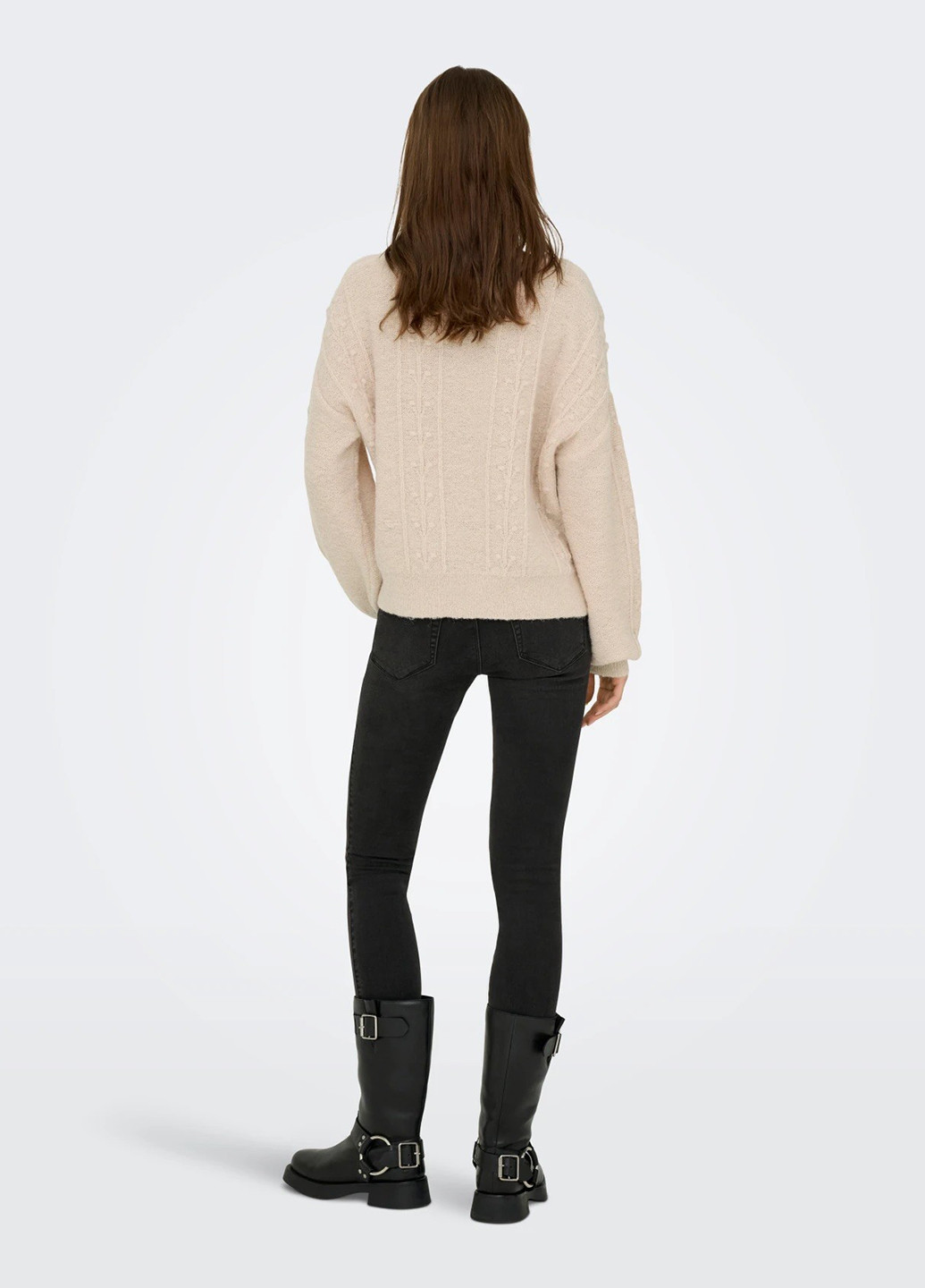 Светло-бежевый демисезонный свитер пуловер Only