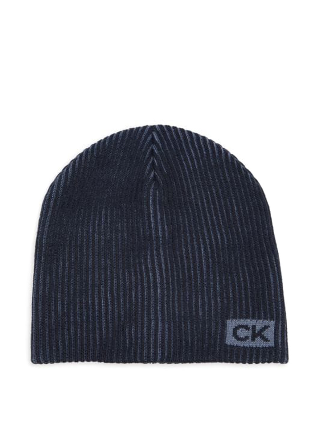 Темно-синій демісезонний комплект (шапка, шарф) Calvin Klein