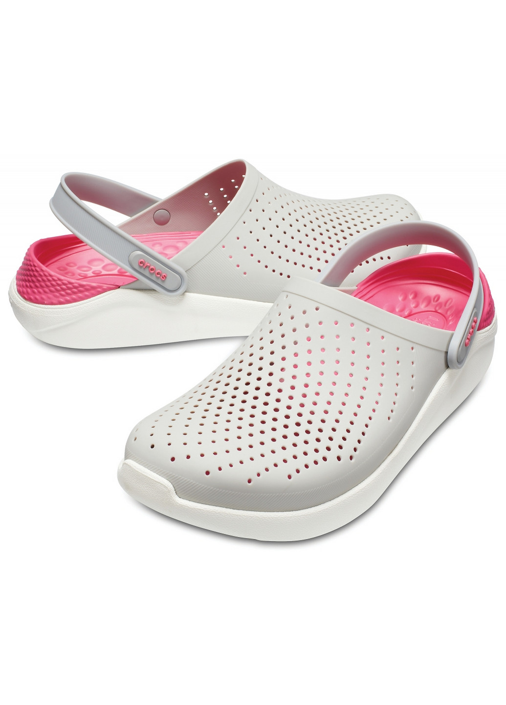 Серебряные сабо Crocs