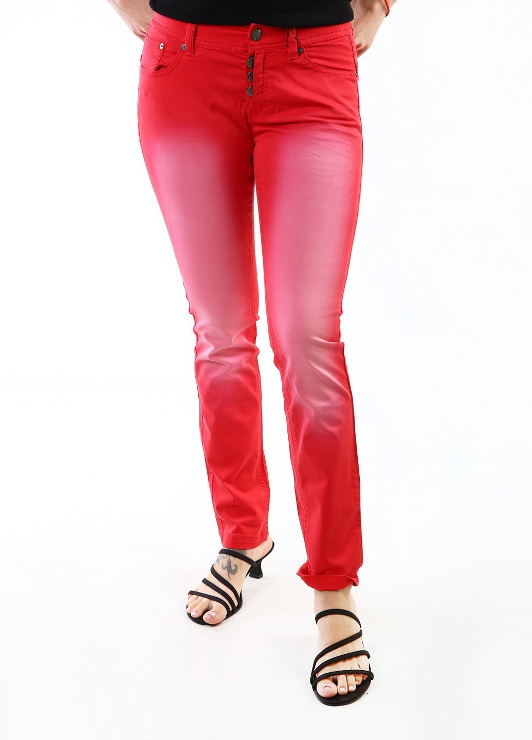 Красные кэжуал демисезонные брюки S.Oliver