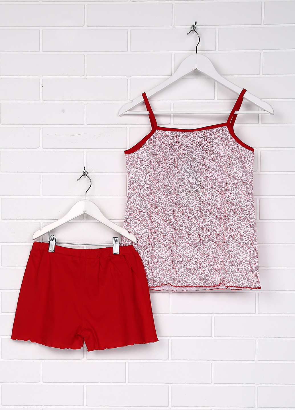 Красная всесезон пижама (майка, шорты) Senti