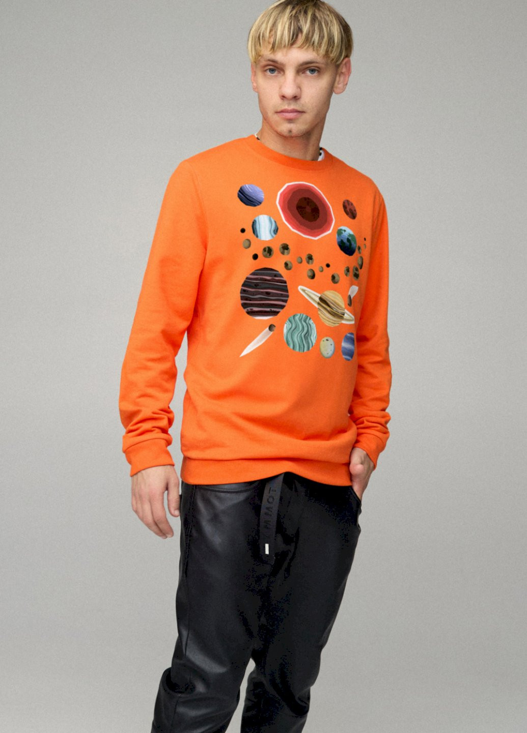Оранжевый свитшот мужской basic /no flis/ YAPPI (252259521)