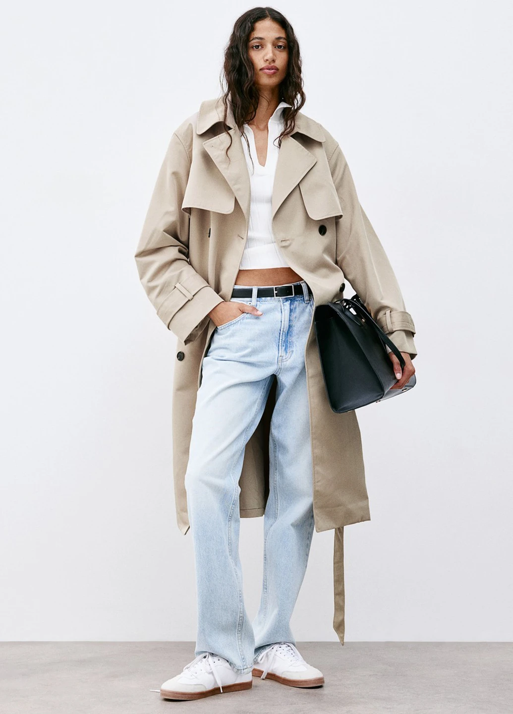Плащ H&M тренчкот на гудзиках демісезон (325909932)
