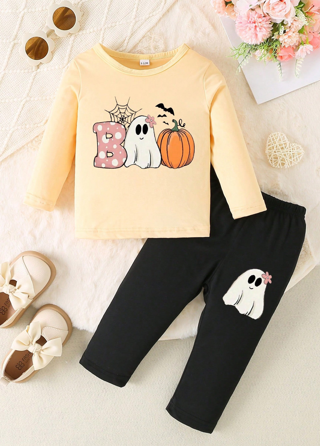 Комбінований демісезонний комплект (лонгслів, штани) SHEIN