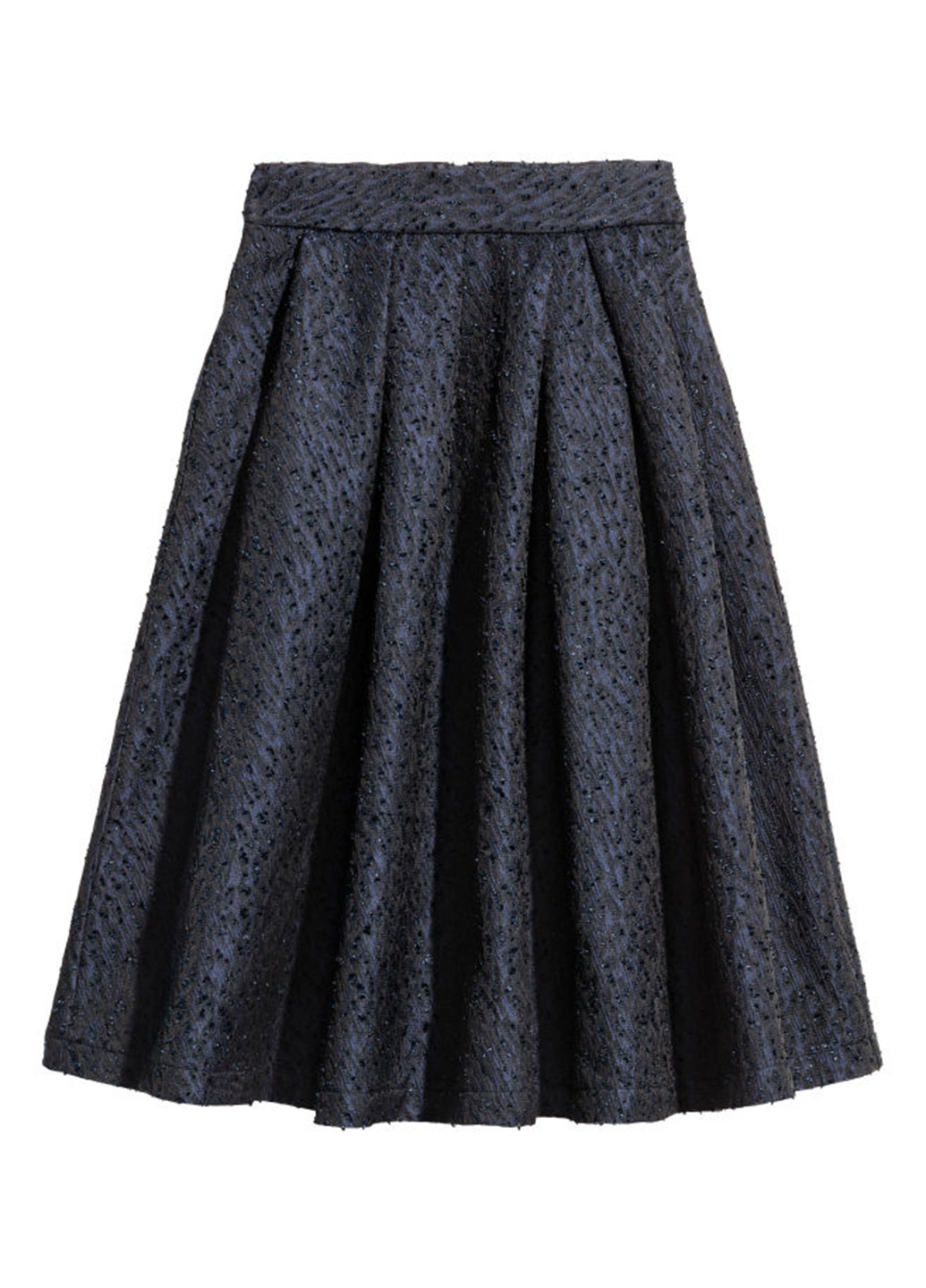Темно-синяя кэжуал фактурная юбка H&M