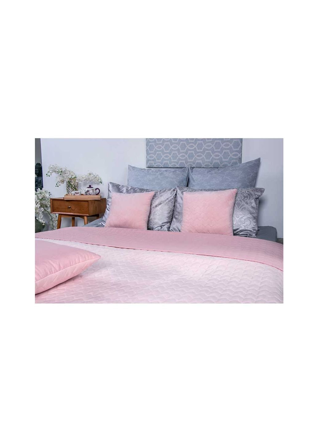 Покривало двостороннє декоративне Velour Rose 180х220 см (340.55_Rose) Руно (254082903)