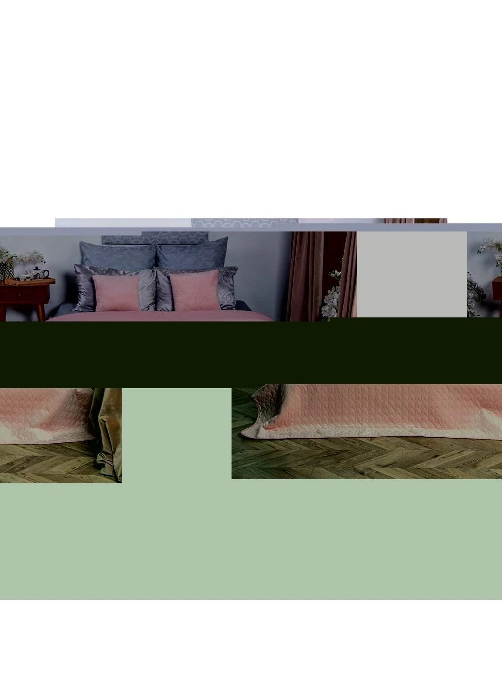 Покривало двостороннє декоративне Velour Rose 180х220 см (340.55_Rose) Руно (254082903)