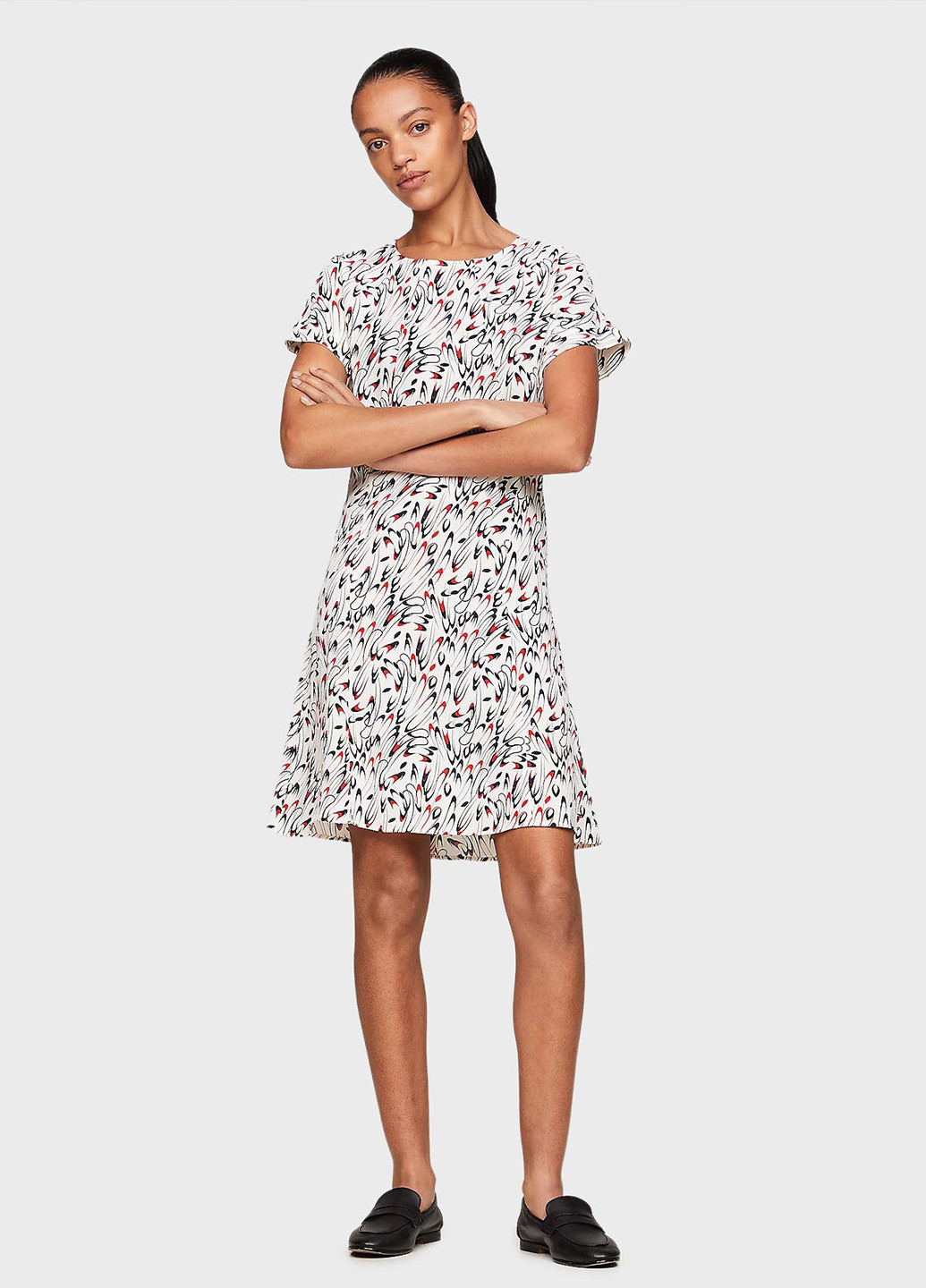 Білий кежуал сукня кльош Tommy Hilfiger з абстрактним візерунком