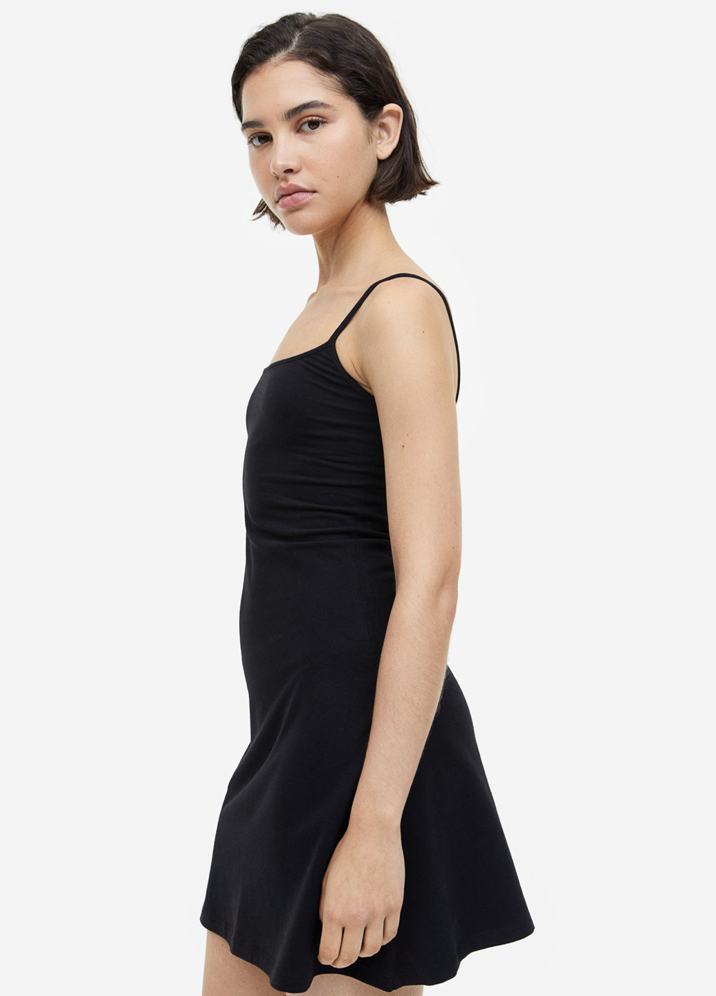 Черное кэжуал платье платье-майка H&M однотонное