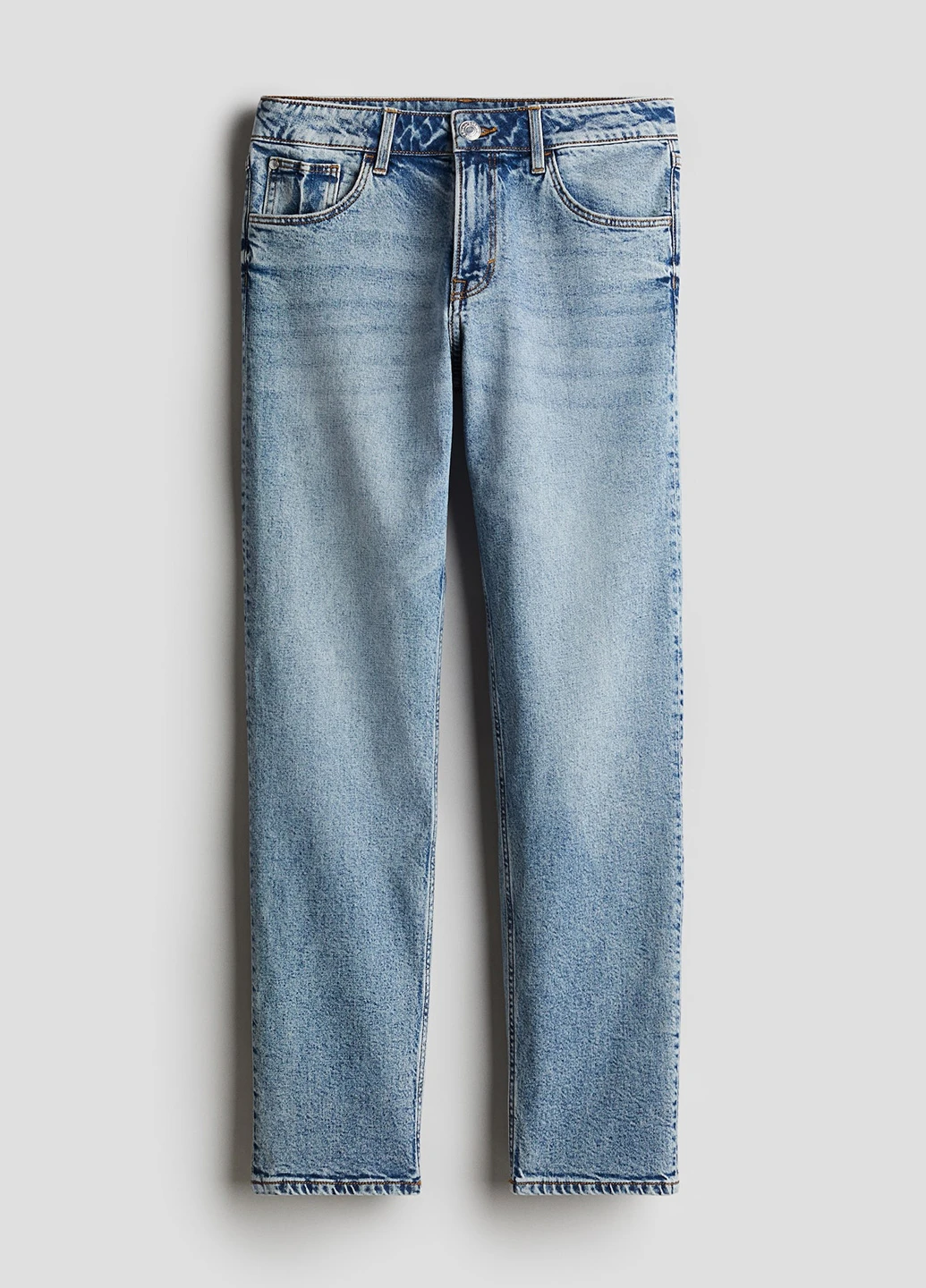 Синие демисезонные зауженные джинсы H&M