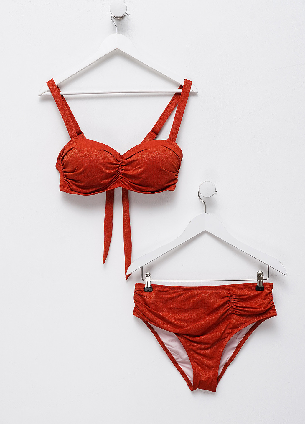 Терракотовый летний купальник (лиф, трусики) раздельный, балконет CUPSHE