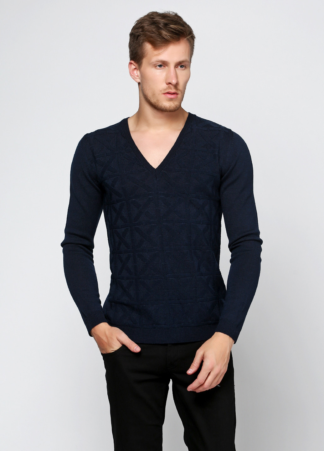 Темно-синий демисезонный пуловер пуловер Richmond Denim