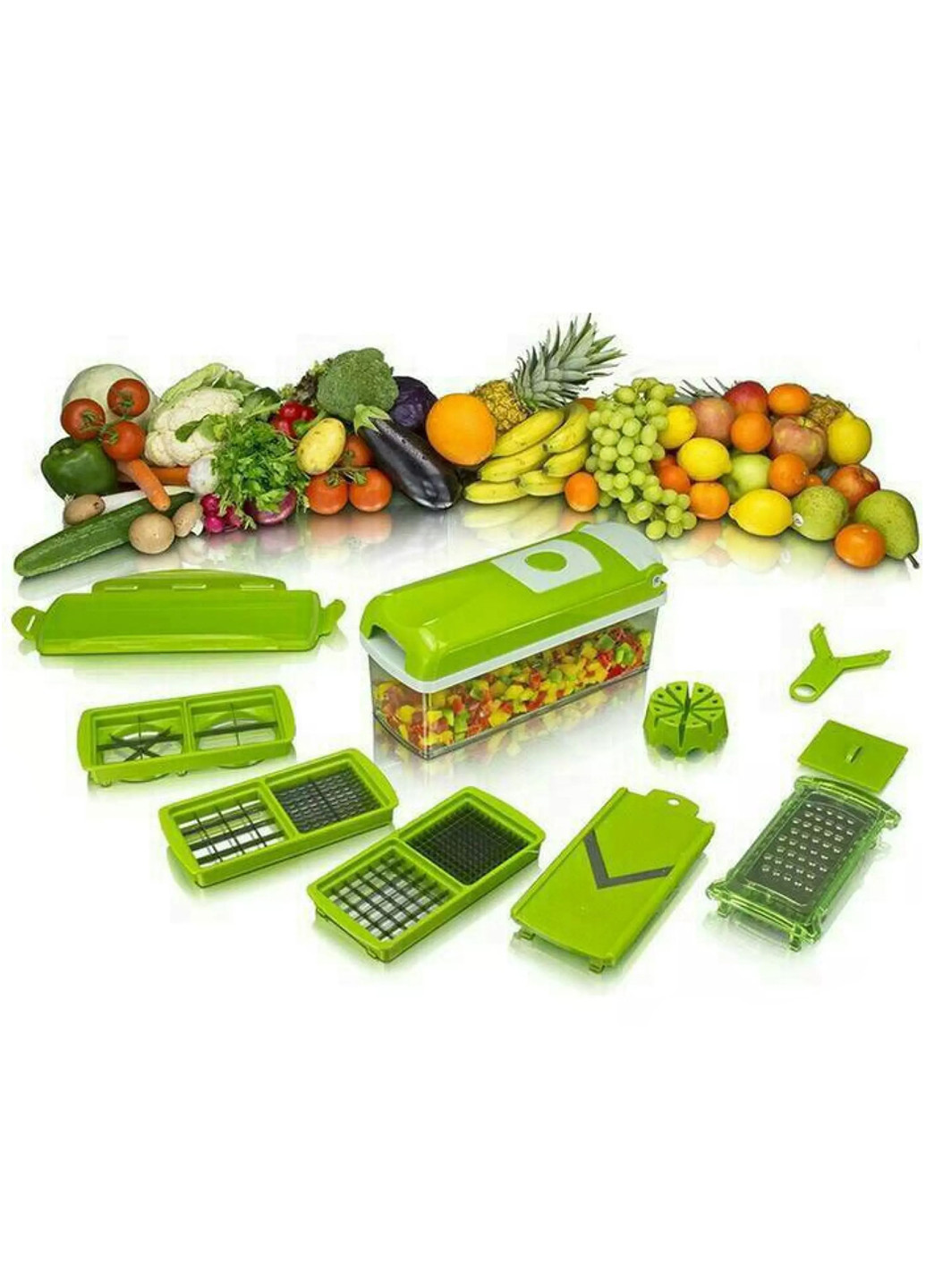Многофункциональная овощерезка-шинковка терка для овощей и фруктов с контейнером + 5 насадок UFT vc4 (252395183)