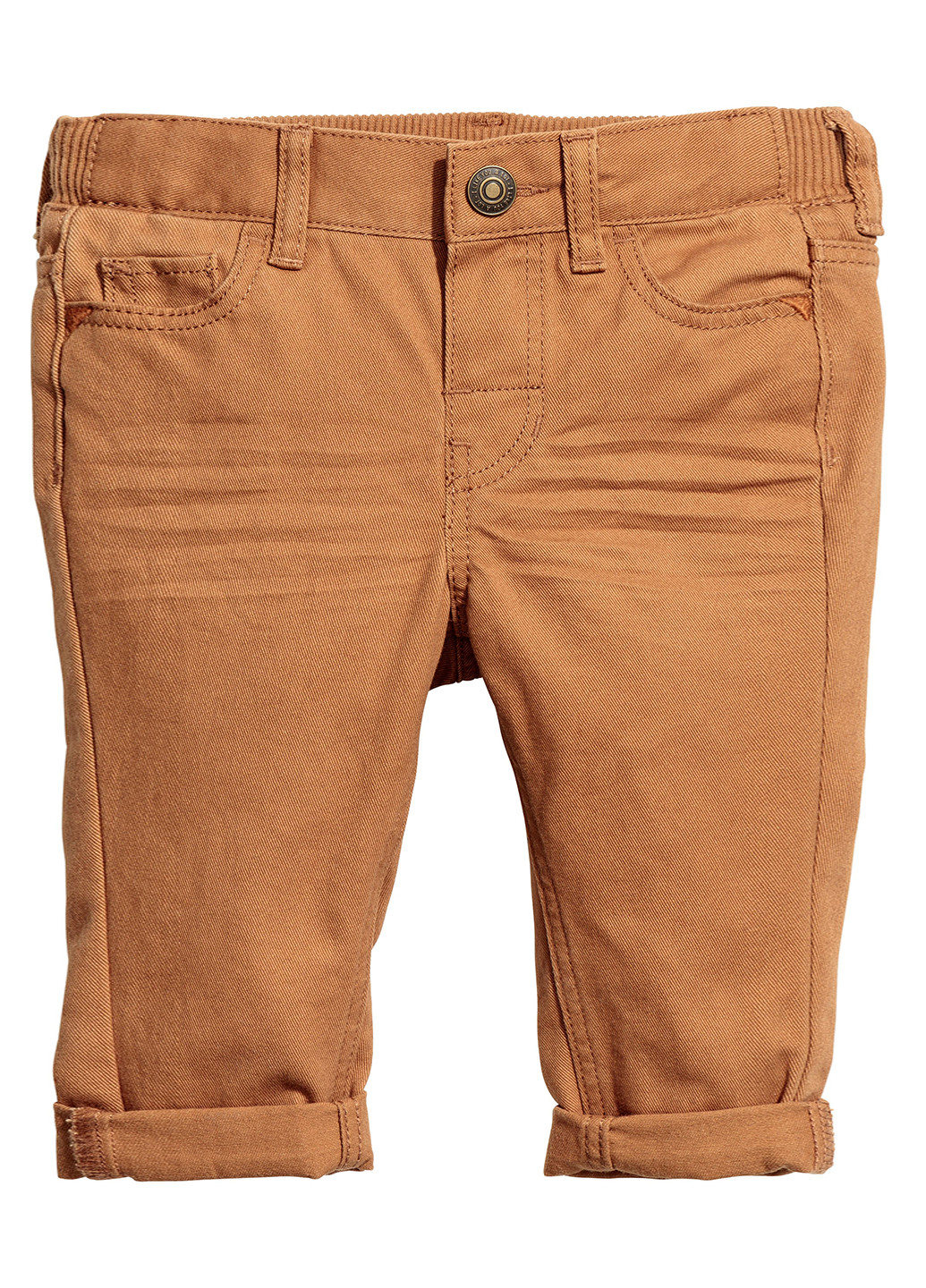 Светло-коричневые кэжуал демисезонные брюки чиносы H&M